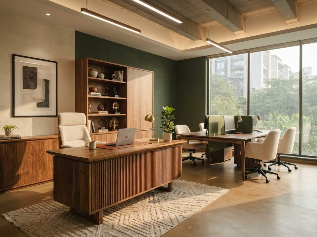Contemporary Indian Office Inter - OrgoWood Furniture