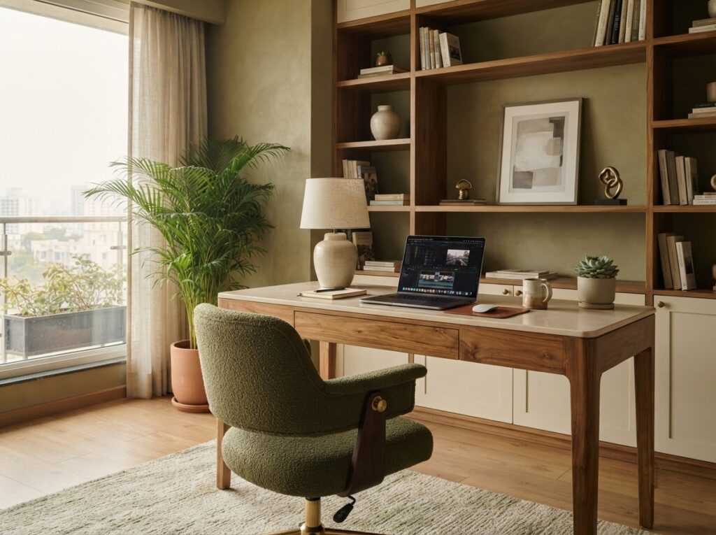 Custom Wooden Desk In Home - OrgoWood Furniture