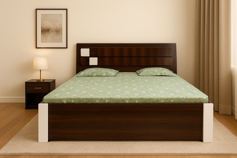 Wooden storage bed