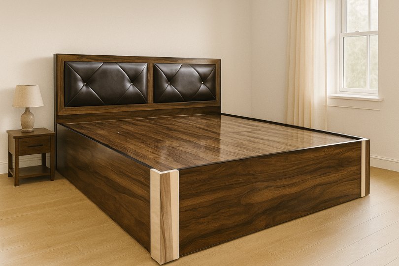 King size storage bed